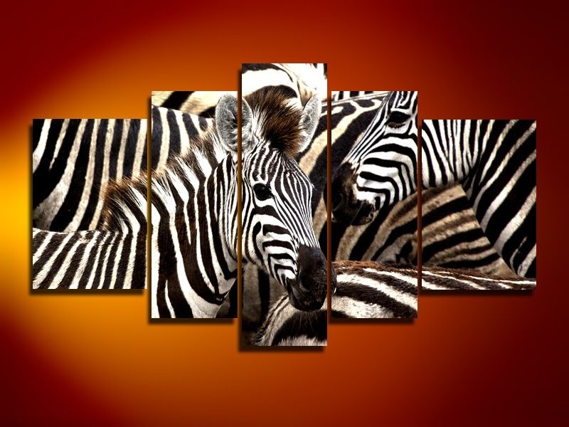 Fashionable Zebra Wall Art Canvas In Hand Painted Oil Wall Art African Zebra Running Decoration Landscape (View 5 of 15)