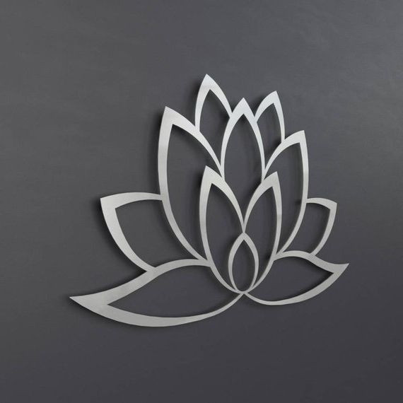 Favorite Abstract Flower Metal Wall Art Regarding Abstract Lotus Flower Metal Wall Art Lotus Metal Art Lotus (View 3 of 15)