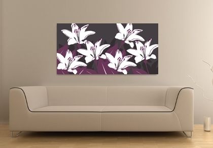 Favorite Aubergine Wall Art With Regard To Aubergine Canvas Art Print. Floral Wall Art. (Photo 1 of 15)