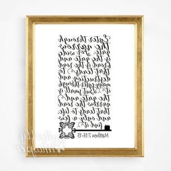 Favorite Bible Verses Framed Art Intended For Scripture Wall Art Print Bible Verse From Butterflywhisper On (Photo 4 of 15)