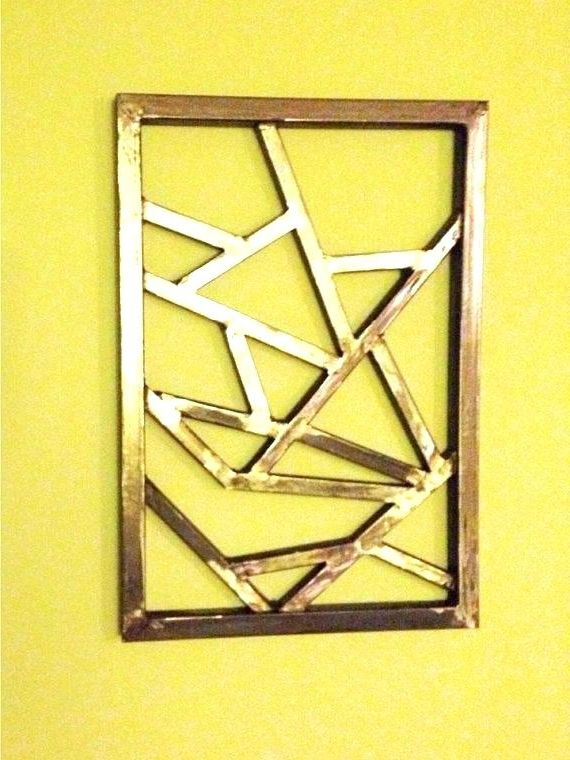 Featured Photo of 15 The Best Abstract Geometric Metal Wall Art