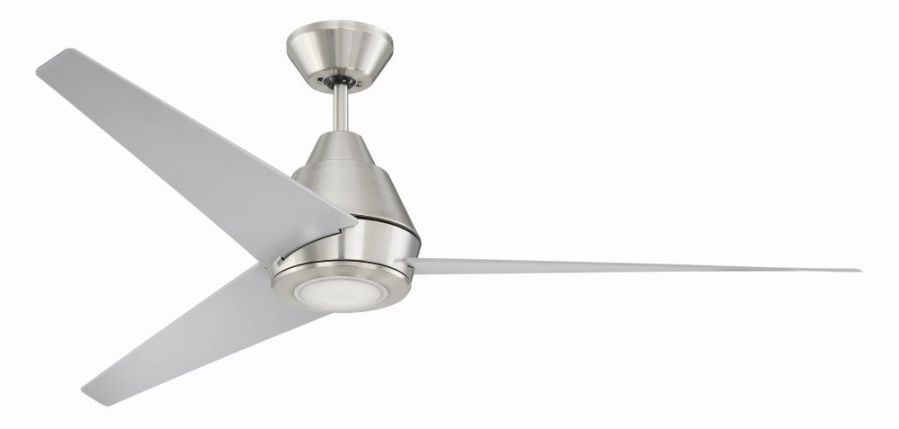 Favorite Nickel Outdoor Ceiling Fans For Craftmade Aca56bnk3 Acadian 1 Led Light 56 Inch Outdoor Ceiling Fan (Photo 13 of 15)