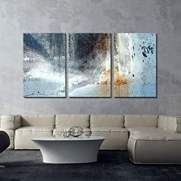 Favorite Three Panel Wall Art With Amazon: Wall26 3 Panel Canvas Wall Art – Grunge Rusty Style (View 12 of 15)