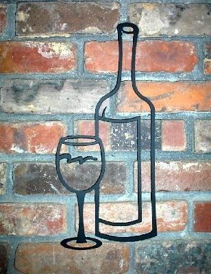 Favorite Wine Bottle And Glass Wall Art Silhoutte Within Wine Metal Wall Art (View 14 of 15)