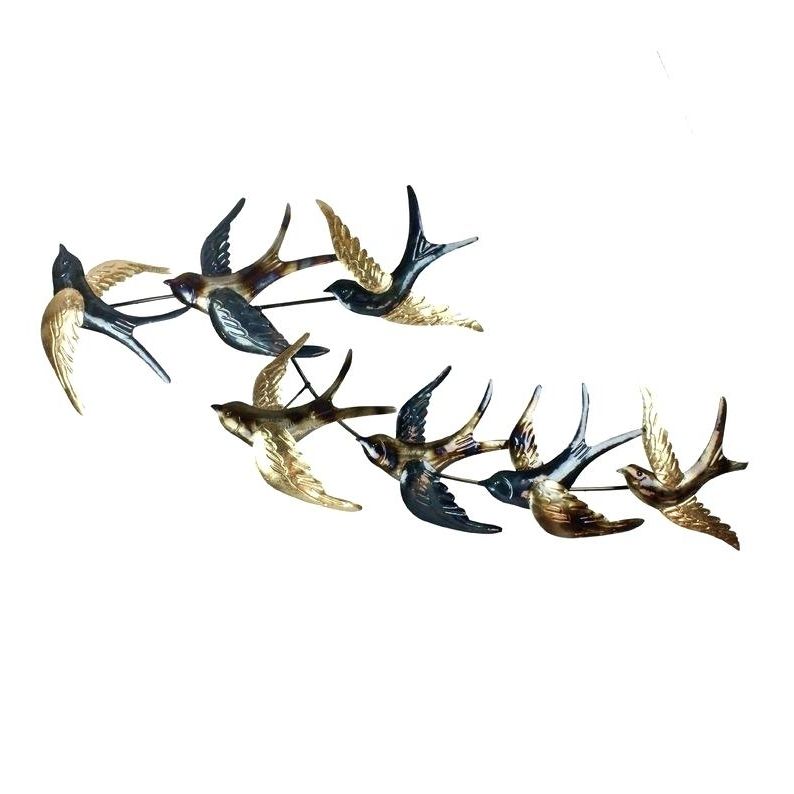 Flock Of Birds Metal Wall Art For Most Current Flock Of Birds Metal Wall Art Birds Metal Wall Art Ideas Urban (View 10 of 15)