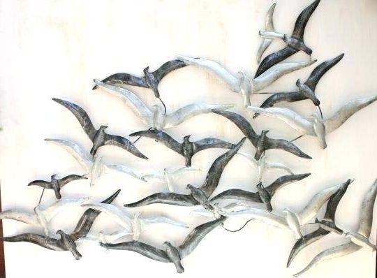 Flying Birds Metal Wall Art With Regard To Widely Used Birds In Flight Wall Decor Flying Ceramic Flying Birds Wall Decor (Photo 2 of 15)