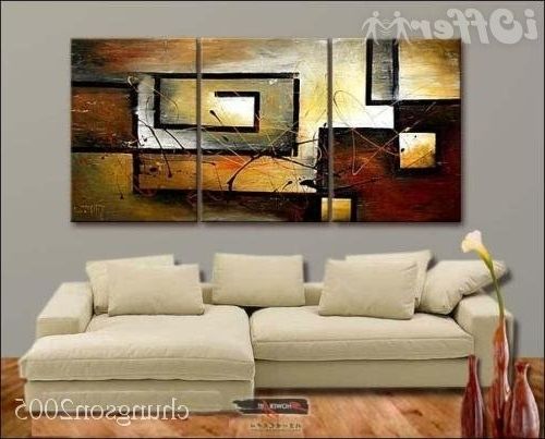 Framed ! Modern Abstract Huge Canvas Art Oil Painting For Sale With Trendy Modern Abstract Huge Wall Art (View 11 of 15)