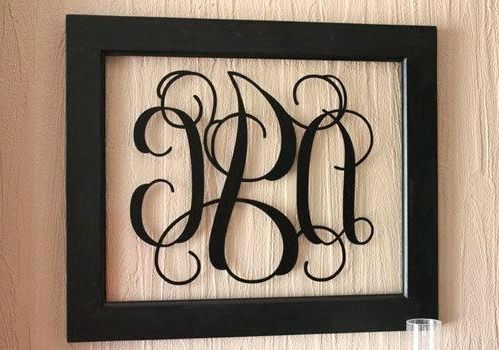 Featured Photo of 15 Inspirations Framed Monogram Wall Art
