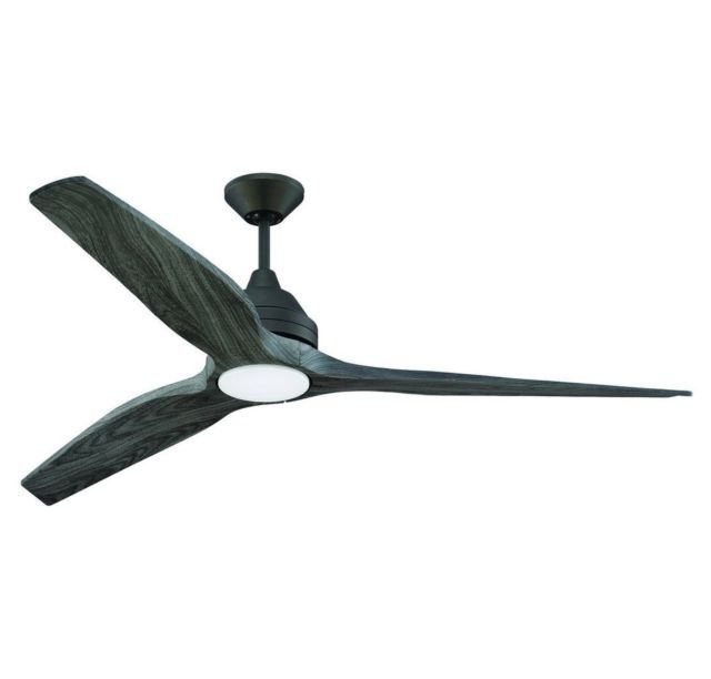 Grey Outdoor Ceiling Fans In Famous Craftmade K11288 Limerick 60 Inch Espresso With Grey Wood Blades (View 7 of 15)