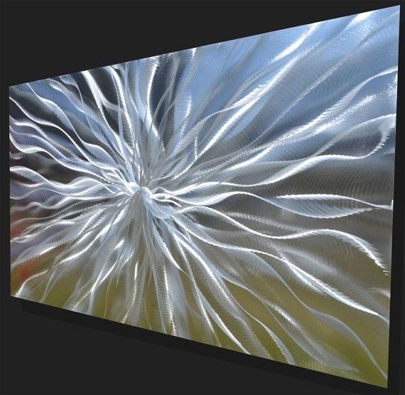 Horizontal Metal Wall Art Metal Decor Modern Abstract Office Home Pertaining To Best And Newest Horizontal Metal Wall Art (Photo 11 of 15)