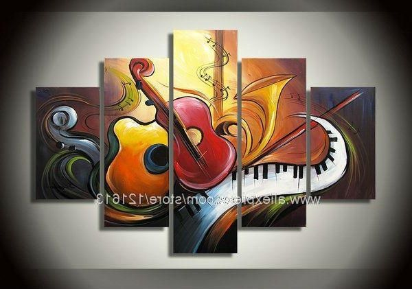 Hot High Quality Abstract Art Music Theme Wall Decoration Group For Famous Abstract Music Wall Art (View 1 of 15)