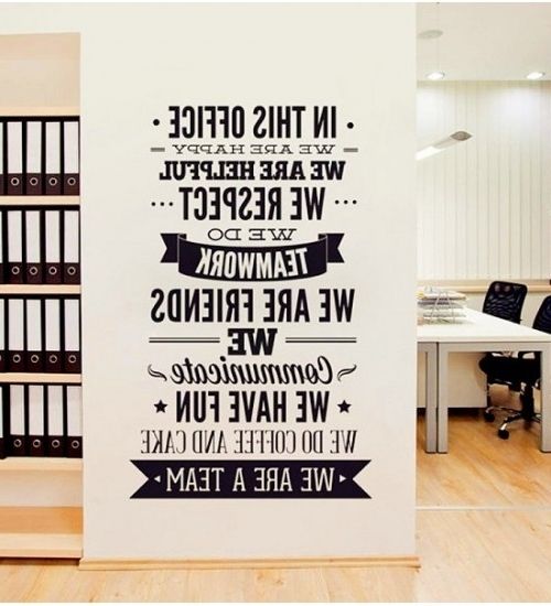 Inspirational Wall Art For Office Inside Favorite In This Office Inspirational Wall Art Decoration Sticker (View 6 of 15)