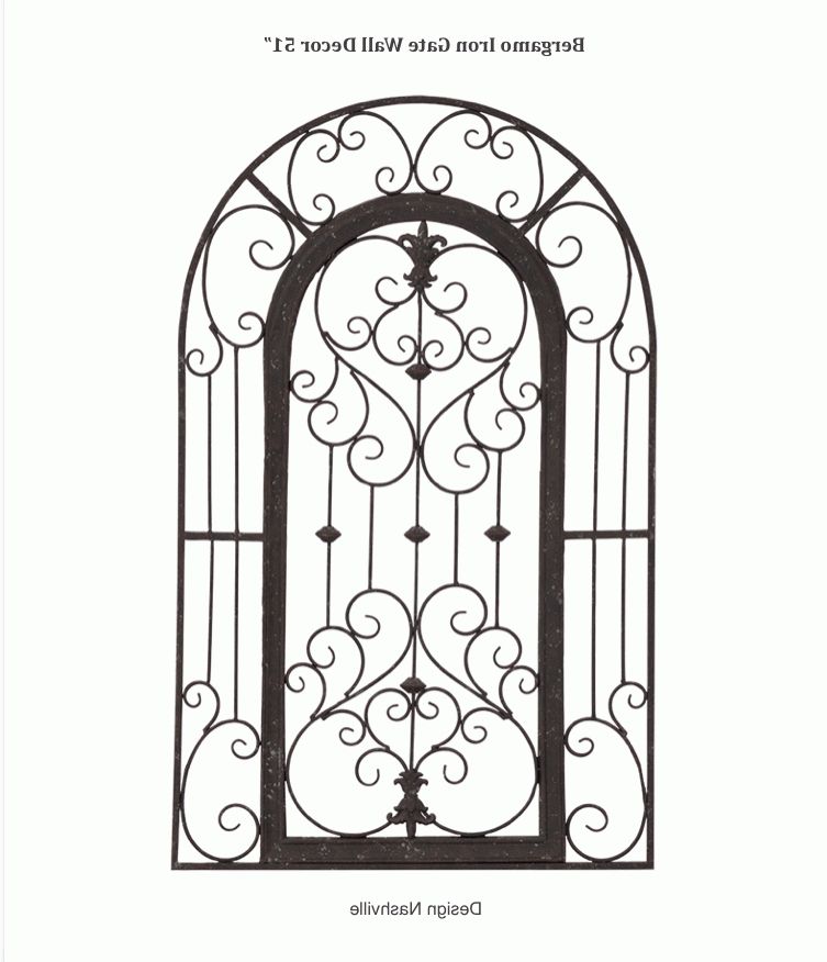 Iron Gate Wall Art Intended For Well Known Bergamo Iron Gate Wall Decor 51" Arch Top Tuscan Style Affordable (View 8 of 15)