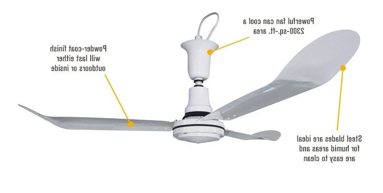 J & D Mfg. Indoor/outdoor Ceiling Fan — 60in. Dia., 9,415 Cfm, Model For Well Known Outdoor Ceiling Fans For Gazebo (Photo 11 of 15)