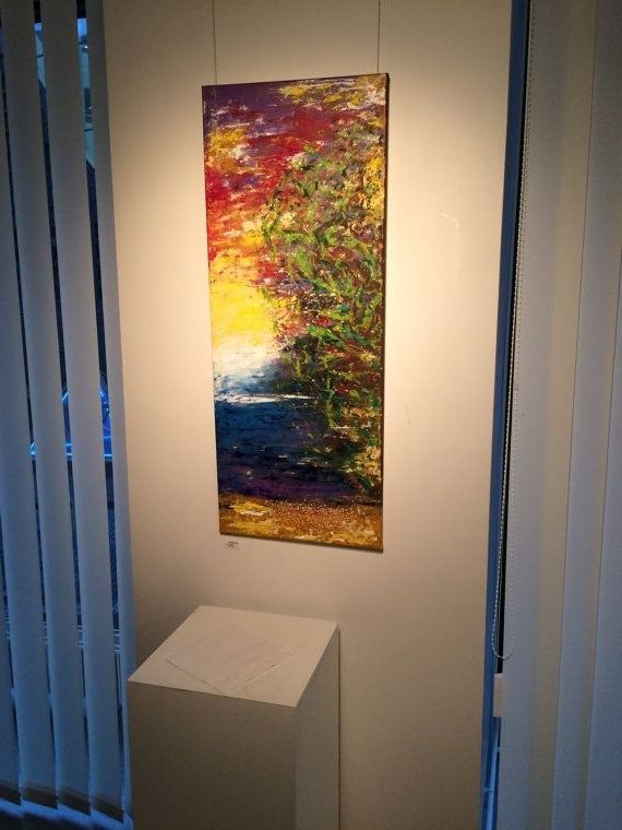 Large Vertical Painting, Large Vertical Art Canvas, Long Vertical Regarding Popular Long Vertical Wall Art (Photo 1 of 15)