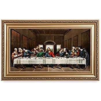 Last Supper Wall Art Intended For 2018 Amazon: The Last Supperleonardo Da Vinci Framed Art Print (Photo 1 of 15)