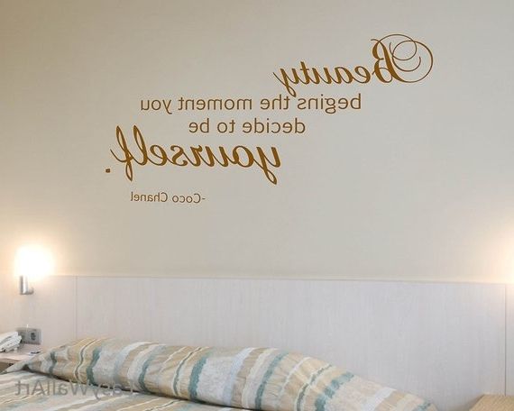 Latest Coco Chanel Wall Stickers In Coco Chanel Wall Decal Coco Chanel Quotes For Living Room (View 3 of 15)