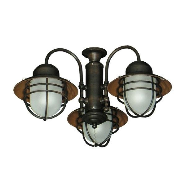 Latest Lovely 362 Nautical Styled Outdoor Ceiling Fan Light Kit 3 Finish With Regard To Nautical Outdoor Ceiling Fans With Lights (Photo 1 of 15)