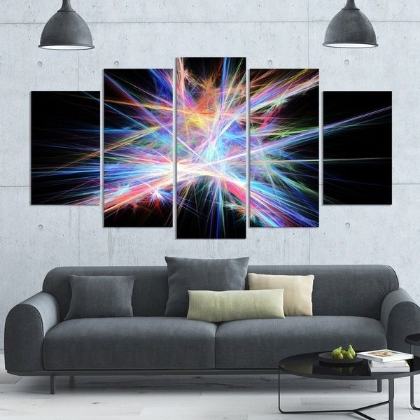 Light Abstract Wall Art In Recent Shop Designart 'light Blue Spectrum Of Light' Abstract Wall Art On (View 1 of 15)