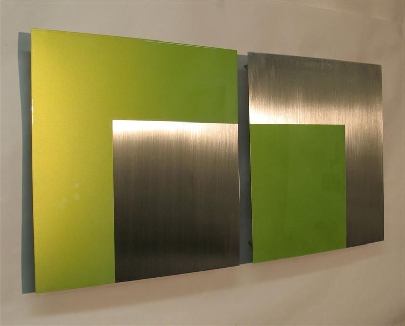 Lime Green Metal Wall Art Inside Most Recently Released Modern Lime Green Stainless Wall Sculpture (Photo 1 of 15)