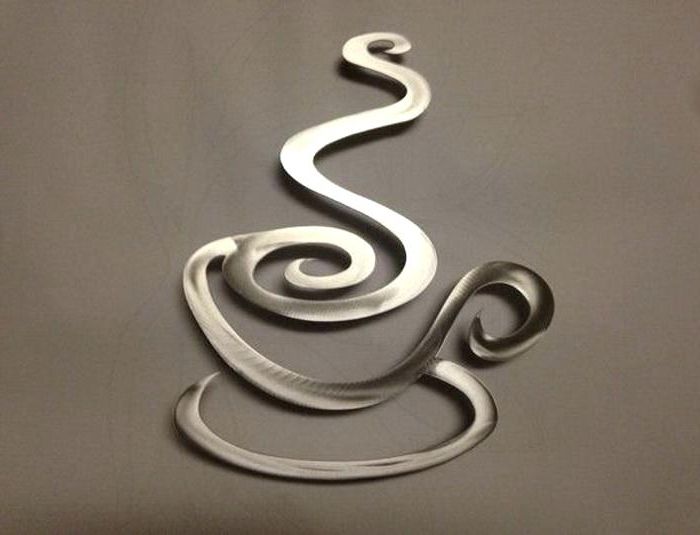 Metal Coffee Cup Wall Art For Popular Metal Coffee Cups Metal Coffee Cup Wall Art 3d Metal Coffee Cup Wall (View 2 of 15)
