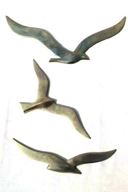 Metal Wall Art Flock Of Seagulls Intended For 2018 Metal Wall Art Flock Of Seagulls Seagull Metal Wall Art Seagull Wall (Photo 1 of 15)
