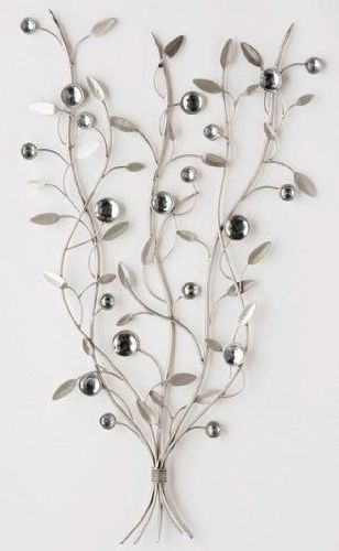 Metal Wall Art Trees And Branches With Regard To Well Known Wall Art – Metal Wall Art – Silver Jewel Tree Branch: Amazon.co (View 10 of 15)