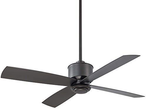 Minka Aire Outdoor Ceiling Fans With Lights With Most Popular Minka Aire F734 Si Strata – 52" Outdoor Ceiling Fan With Light Kit (Photo 4 of 15)