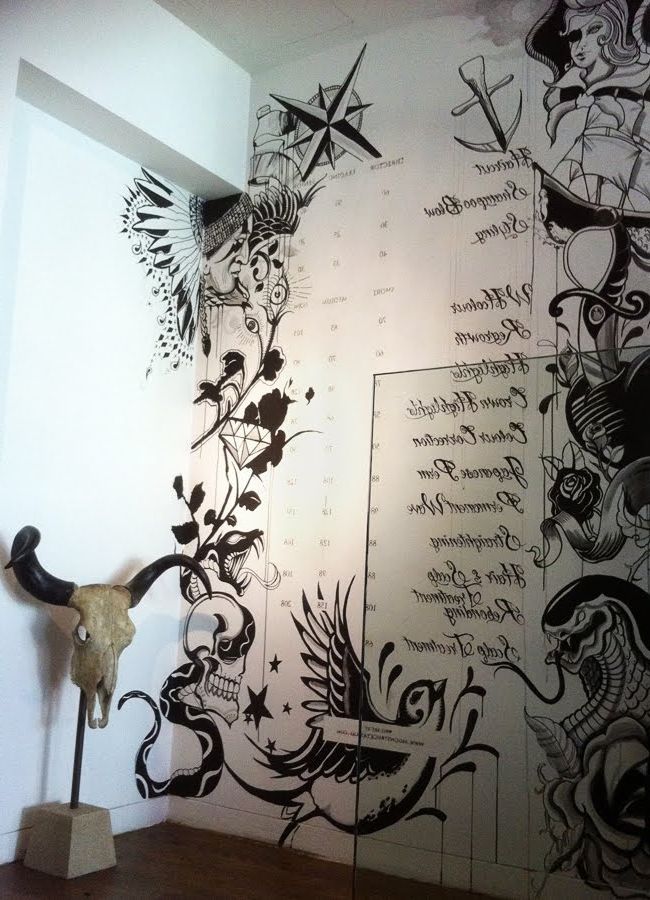 Moonstruck Tattoo: Wall Art Inside Fashionable Tattoo Wall Art (View 10 of 15)