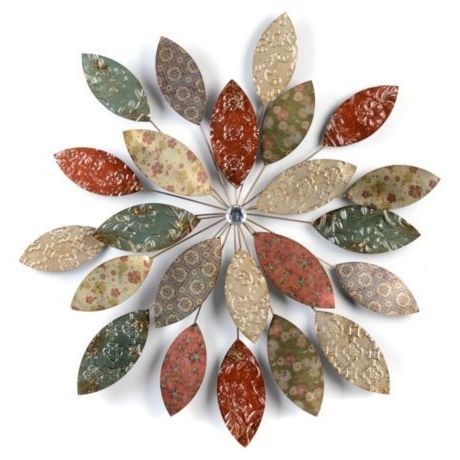 Most Current Botanical Flower Starburst Metal Wall Art (View 2 of 15)
