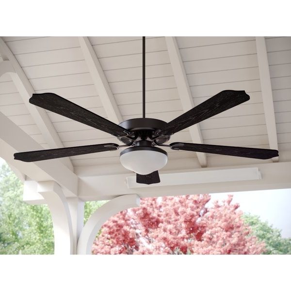 Most Current Wayfair Outdoor Ceiling Fans With Lights Inside Wet Rated Outdoor Ceiling Fans (View 7 of 15)