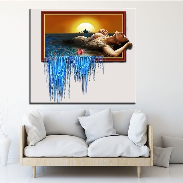 Most Popular 3d Wall Art Canvas Painting Art Poster Wall Pictures For Living Room For 3d Wall Art Canvas (View 13 of 15)