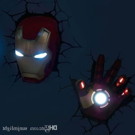 Most Popular 3d Wall Art Thor Hammer Night Light In Avengers 3d Wall Light Amazon Marvel Bedroom Lights Lamp Jellyfish (View 10 of 15)