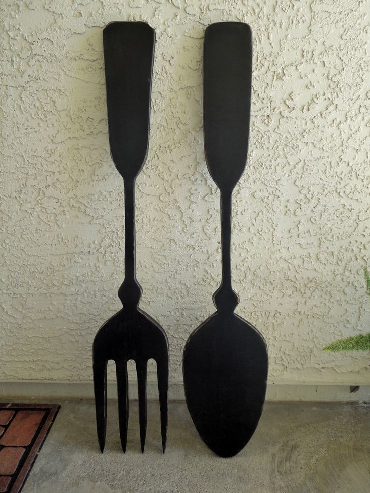 Most Recent Big Spoon And Fork Decors Inside Fashionable Giant Spoon And Fork Wall Decor Home Ideas Stunning With (View 1 of 15)