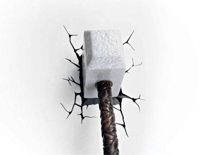 Most Recently Released 3d Wall Art Thor Hammer Night Light Within 2018 Popular 3d Wall Art Thor Hammer Night Light, 3d Wall Art (View 11 of 15)