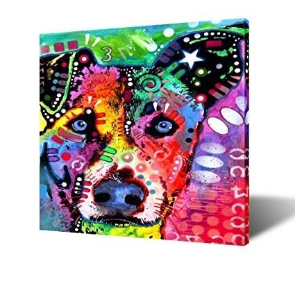 Most Recently Released Abstract Dog Wall Art Pertaining To Amazon: Kreative Arts Abstract Dog Art Prints Colorful Pet (Photo 10 of 15)