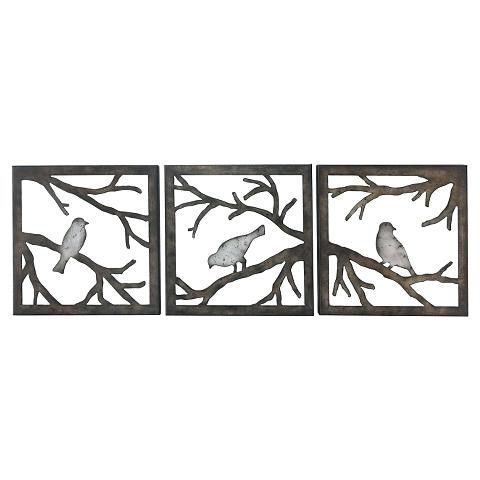 Most Recently Released Bird Wall Sculptures Wall Art Ideas Design Birds Branch Square Piece With Target Bird Wall Decor (Photo 1 of 15)