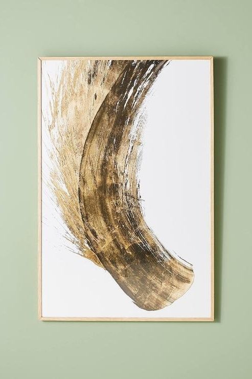 Most Recently Released Black And Gold Abstract Wall Art Within Gold Movement Brushstroke Abstract Wall Art (View 9 of 15)