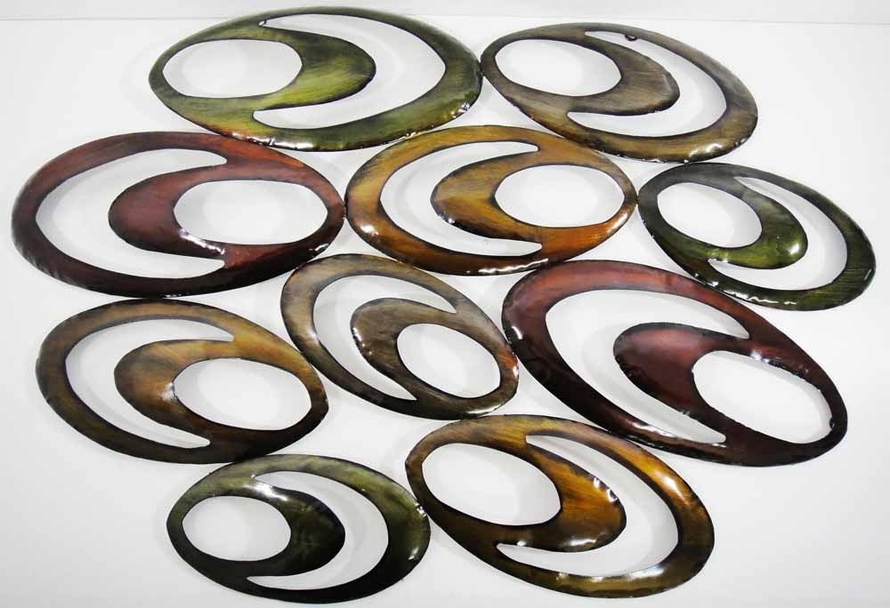Most Recently Released Large Abstract Metal Wall Art Intended For Metal Wall Art – Abstract Large Ovals (Photo 1 of 15)