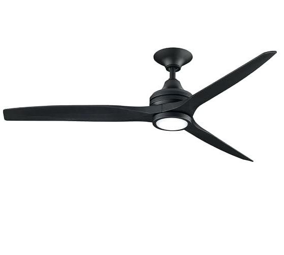 Most Recently Released Outdoor Ceiling Fans At Bunnings For Black Ceiling Fans Spitfire Indoor Outdoor Ceiling Fan Black Matte (View 12 of 15)
