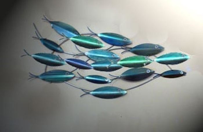 Most Up To Date 16. Shoal Of Fish Metal Wall Art Home Safe In Shoal Of Fish Metal Wall Art (Photo 4 of 15)