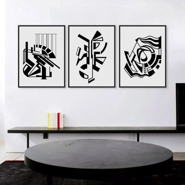 Most Up To Date 3 P Wall Art Modern Painting Poster Cat Canvas Painting Prints Intended For Black And White Framed Wall Art (View 8 of 15)