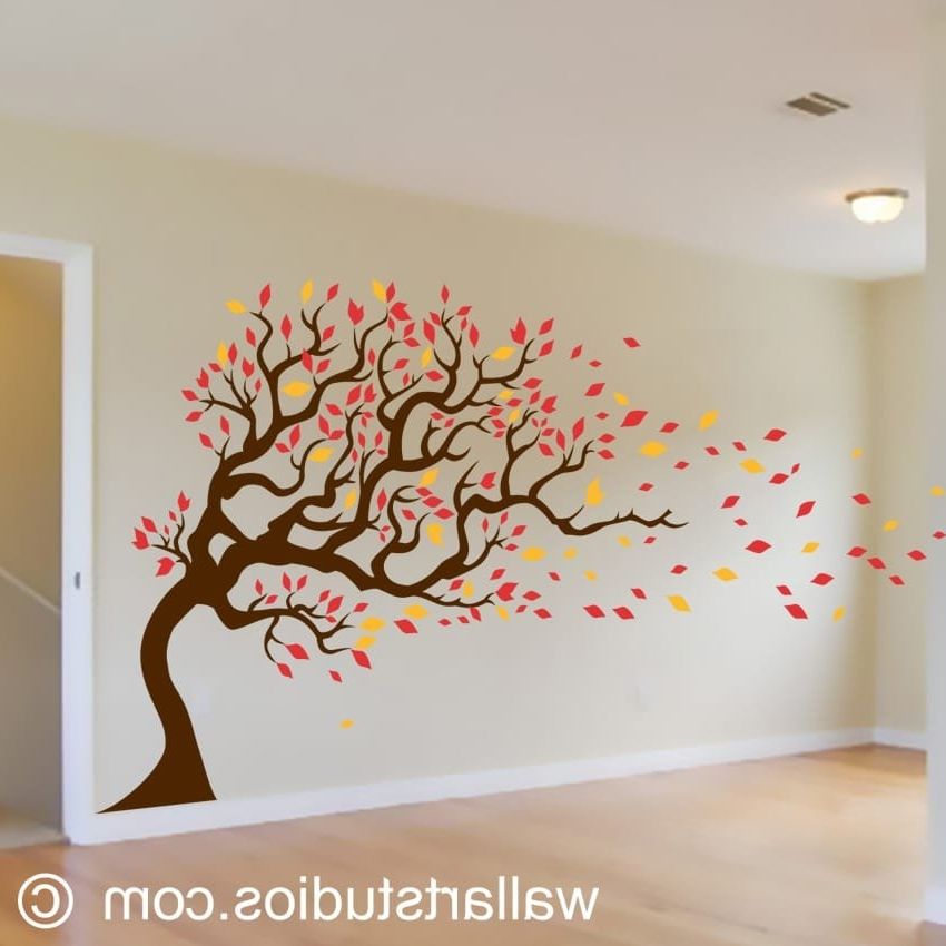 Most Up To Date Vinyl Wall Art Tree With Autumn Tree (Photo 1 of 15)