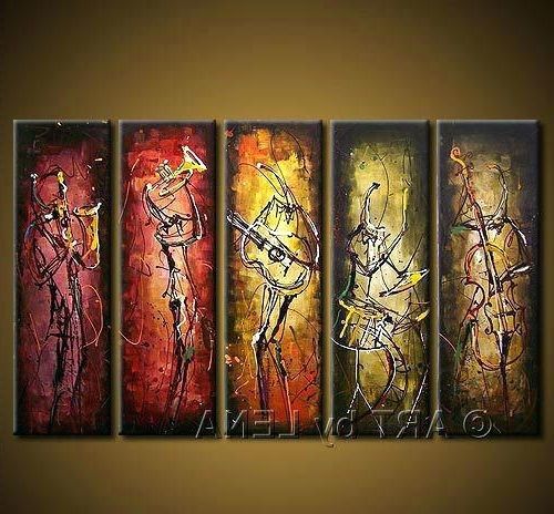 Music Metal Wall Art Free Shipping Hand Painted Wall Art Abstract For Most Popular Abstract Metal Wall Art Australia (View 15 of 15)