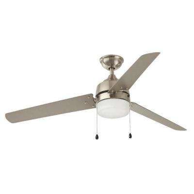 Newest 60 Or Greater – Nickel – Outdoor – Ceiling Fans – Lighting – The Intended For Brushed Nickel Outdoor Ceiling Fans With Light (View 3 of 15)
