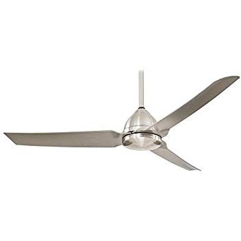 Newest Outdoor Ceiling Fans With Aluminum Blades Throughout Minka Aire F624 Abd Roto Xl, 62" 3 Blades Ceiling Fan In Brushed (View 12 of 15)
