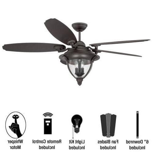 Newest Portable Outdoor Ceiling Fans Within Shop Miseno Traditional 56 Inch Indoor/outdoor Ceiling Fan With (Photo 8 of 15)