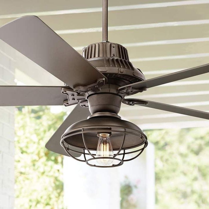 Featured Photo of 15 Best Collection of Industrial Outdoor Ceiling Fans with Light