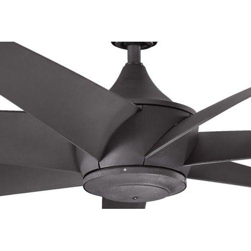 Outdoor Ceiling Fans At Kichler Throughout Current Kichler 310115ans, Lehr Antique Satin Silver 80" Outdoor Ceiling Fan (Photo 8 of 15)