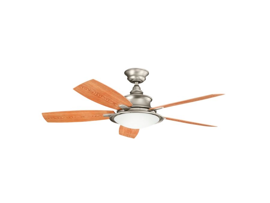 Outdoor Ceiling Fans At Kichler Throughout Trendy Kichler 52 Inch Cameron Outdoor Ceiling Fan – Brushed Nickel (Photo 1 of 15)